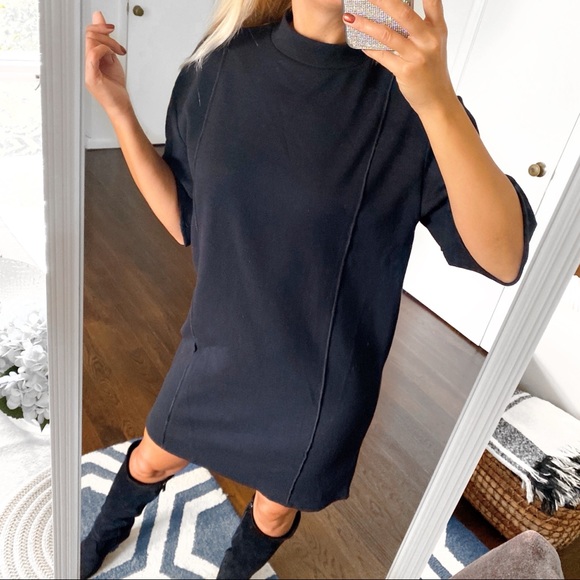 🖤 ZARA BLACK BASIC STITCHED BAGGY DRESS! - Picture 3 of 14